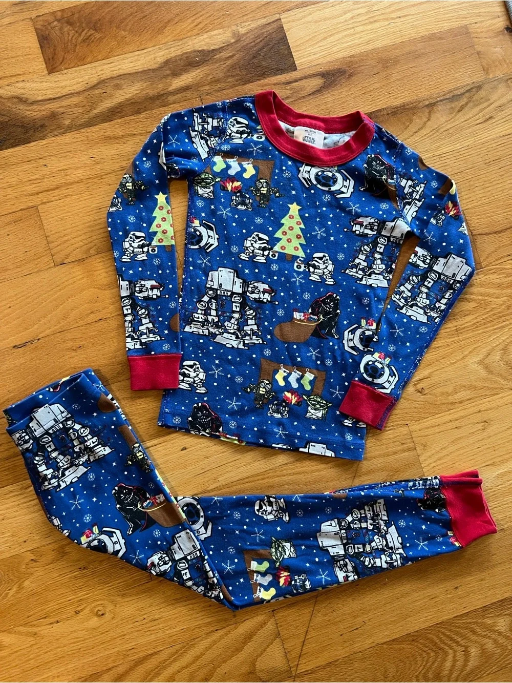 Hanna Andersson Star Wars Organic Cotton Christmas Pajama PJs Set Size 5